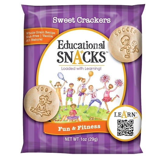 Dick & Jane Fun & Fitness Vanilla Flavored Whole Grain Sweet Snack Crackers, 120 x 1 oz Case - Crackers & Grahams