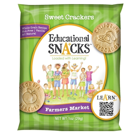 Dick & Jane Farmers Market Vanilla Flavored Whole Grain Sweet Snack Crackers, 120 x 1 oz Case - Crackers & Grahams