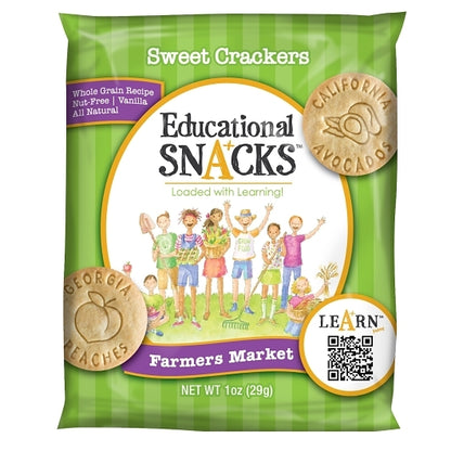 Dick & Jane Farmers Market Vanilla Flavored Whole Grain Sweet Snack Crackers, 120 x 1 oz Case - Crackers & Grahams