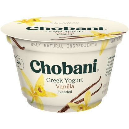Chobani Vanilla Non Fat Greek Yogurt, 12 x 5.3 oz Case - DOT product image 8