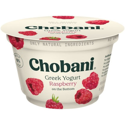 Chobani Non Fat Raspberry Greek Yogurt, 12 x 5.3 oz Case - DOT product image 6