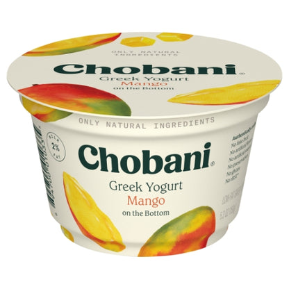 Chobani Low Fat Mango Greek Yogurt, 12 x 5.3 oz Case - Cheese & Dairy
