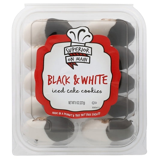 Superior On Main Mini Black & White Cookies, 12 x 8 oz Case - Bakery & Desserts