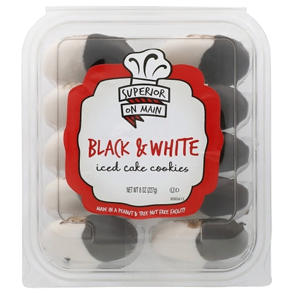 Superior On Main Mini Black & White Cookies, 12 x 8 oz Case - Bakery & Desserts