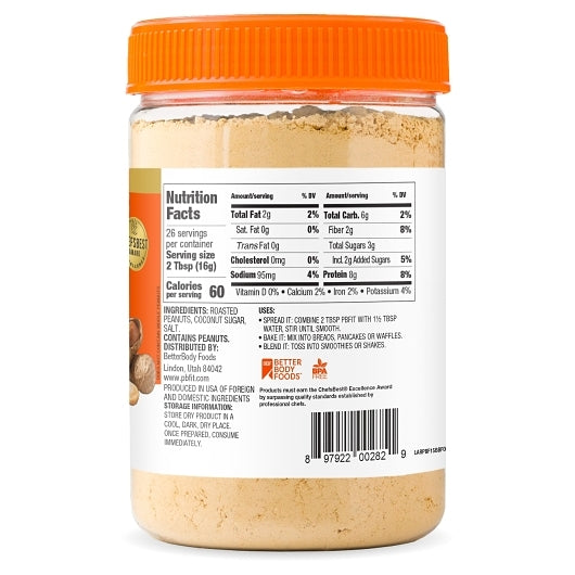 PBfit Peanut Butter Powder, 6 x 15 oz Case - DOT product image 3
