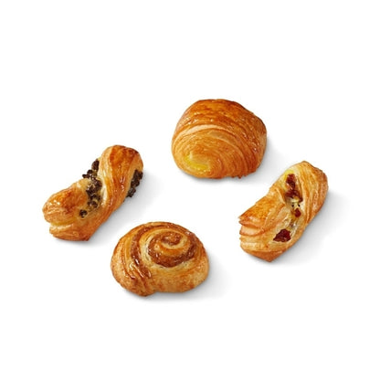 Bridor Mini Gourmandise Pastries - 35 of each Chocolate Twist, Cream Roll, Cinnamon Swirl, Cranberry Twist, 140 x 1.17