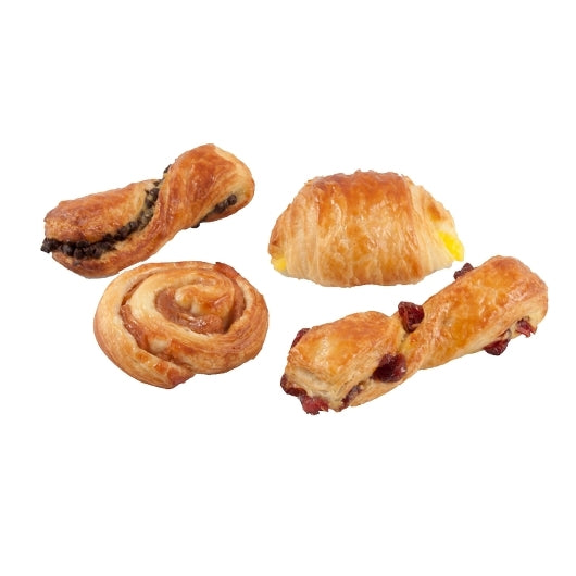 Bridor Mini Gourmandise Pastries - 35 of each Chocolate Twist, Cream Roll, Cinnamon Swirl, Cranberry Twist, 140 x 1.17 - DOT product image 2