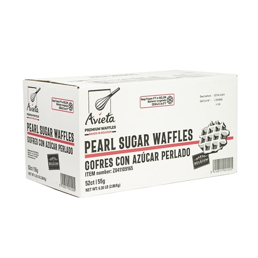 Avieta INDIVIDUALLY WRAPPED PEARL SUGAR WAFFLES, 52 x 1.94 oz Case - DOT product image 2