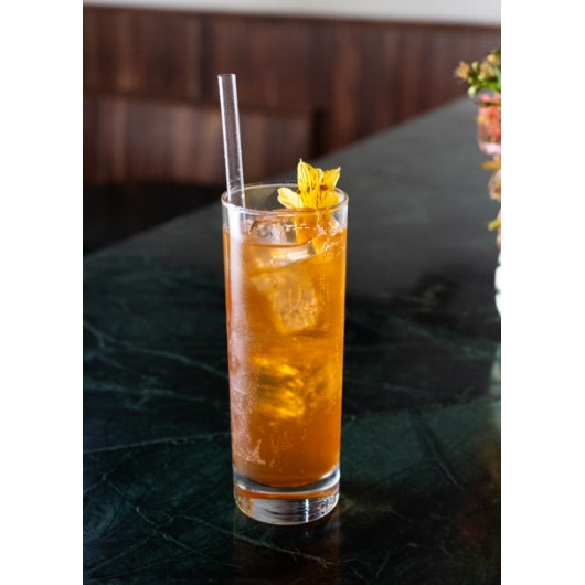 The Sustainable Agave Company 8' Compostable Agave Clear Jumbo Straws - Wrapped, 2000 x 4 x 500 ct Case - Straws &