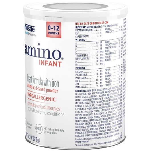 Alfamino Infant Hypoallergenic Amino Acid-Based Powder Infant Formula Can With Iron, 6 x 14.11 oz Case - DOT product image 3