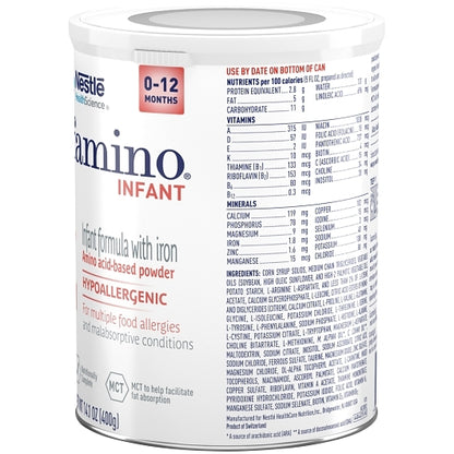 Alfamino Infant Hypoallergenic Amino Acid-Based Powder Infant Formula Can With Iron, 6 x 14.11 oz Case - DOT product image 3