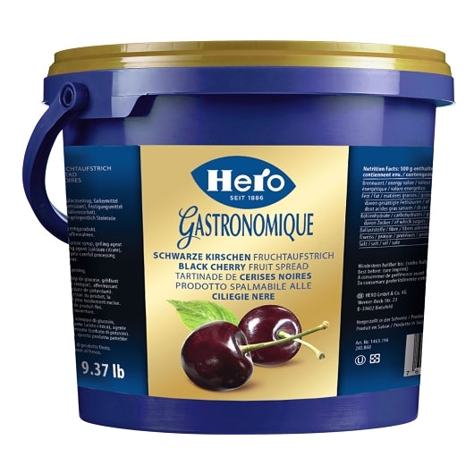 Hero Black Cherry Jam, 1 x 9.37 lb Case - Condiments & Sauces