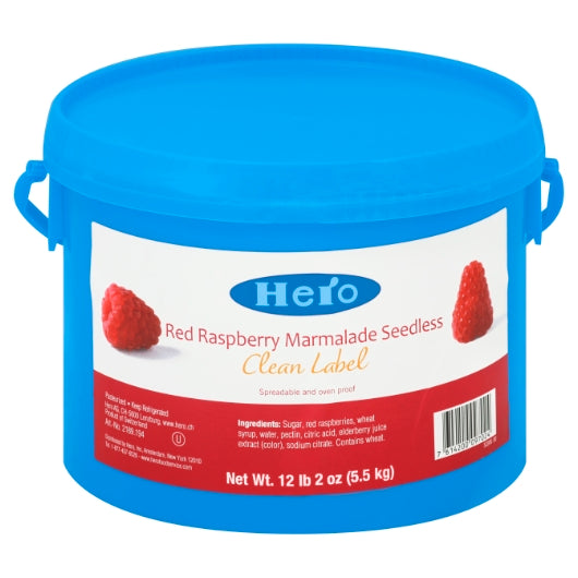 Hero Clean Seedless Raspberry Baking JAM, 1 x 12.12 lb Case - Front/center packaged product image
