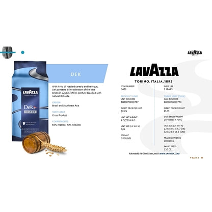 Lavazza SHRINK WRAP DECAFFEINATED FILTER, 20 x 8.007 oz Case - DOT product image 3