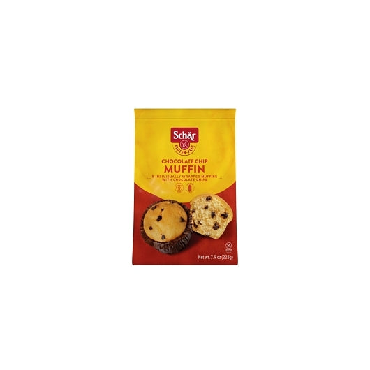 Schar Gluten Free Chocolate Chip Muffin, 4 x 7.9 oz Case - Bakery & Desserts