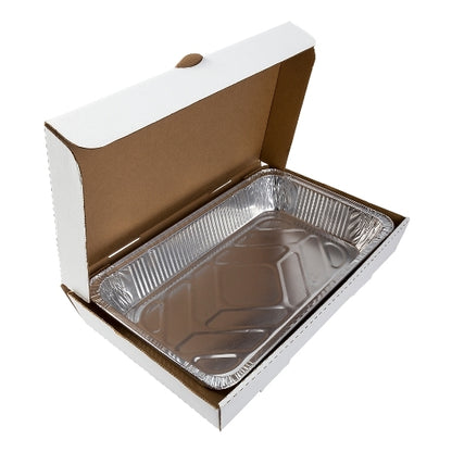 Full Pan White 21 Inch X 13 Inch X 3 Inch Full Pan White Corrugated Catering Box, 1 x 50 each Case - DOT product image 5