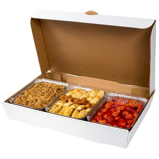 Full Pan White 21 Inch X 13 Inch X 3 Inch Full Pan White Corrugated Catering Box, 1 x 50 each Case - DOT product image 7
