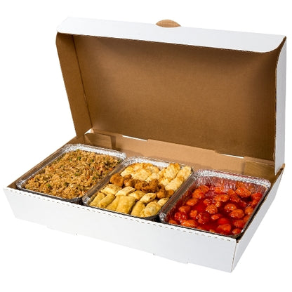 Full Pan White 21 Inch X 13 Inch X 3 Inch Full Pan White Corrugated Catering Box, 1 x 50 each Case - DOT product image 7