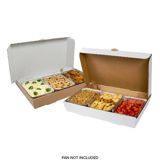 Full Pan White 21 Inch X 13 Inch X 3 Inch Full Pan White Corrugated Catering Box, 1 x 50 each Case - DOT product image 8