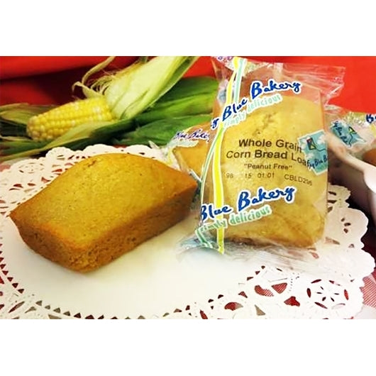 Sky Blue Foods Individually Wrapped Whole Grain Corn Bread Loaf, 96 x 96 x 2.5 oz Case - DOT product image 3