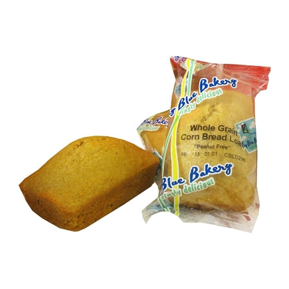 Sky Blue Foods Individually Wrapped Whole Grain Corn Bread Loaf, 96 x 96 x 2.5 oz Case - DOT product image 2