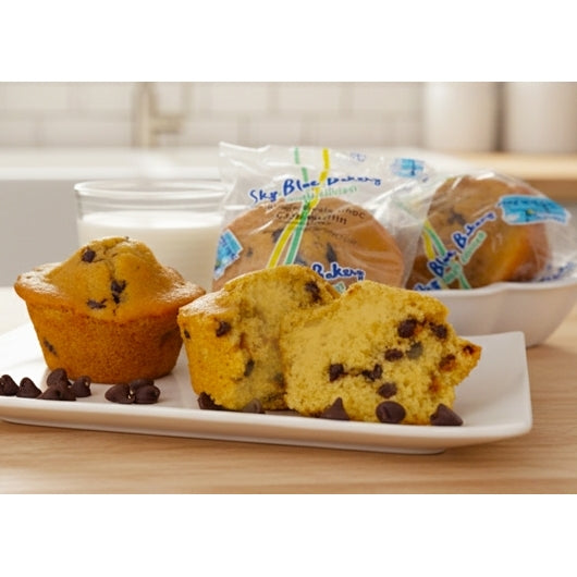 Sky Blue Foods Individually Wrapped Whole Grain Chocolate Chip Muffin, 48 x 3.2 oz Case - DOT product image 2