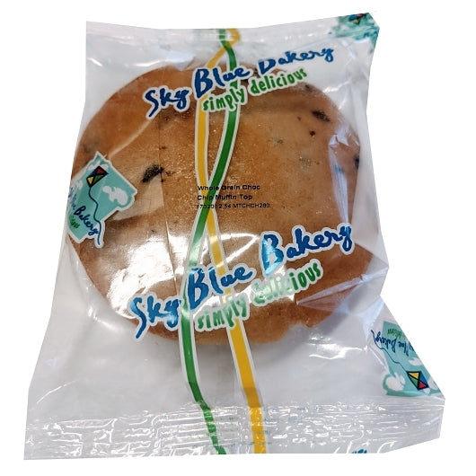 Sky Blue Foods Individually Wrapped Whole Grain Chocolate Chip Muffin, 48 x 3.2 oz Case - Breads, Rolls & Buns
