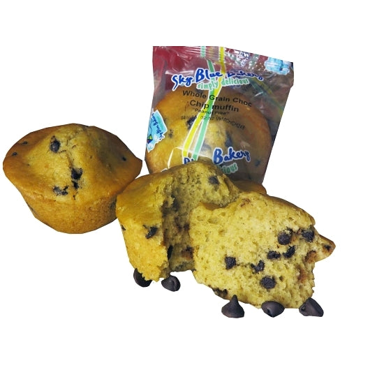 Sky Blue Foods Individually Wrapped Whole Grain Chocolate Chip Muffin, 96 x 96 x 1.6 oz Case - DOT product image 2