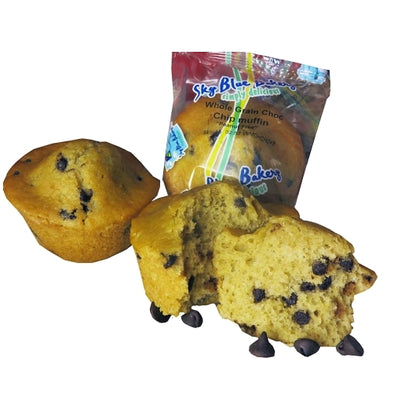 Sky Blue Foods Individually Wrapped Whole Grain Chocolate Chip Muffin, 96 x 96 x 1.6 oz Case - DOT product image 2