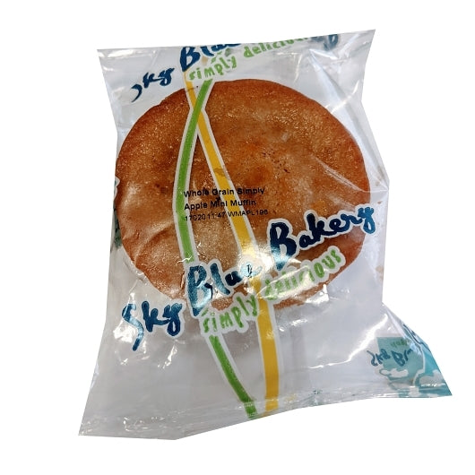 Sky Blue Foods Individually Wrapped Whole Grain Apple Muffin, 96 x 96 x 1.6 oz Case - Breads, Rolls & Buns