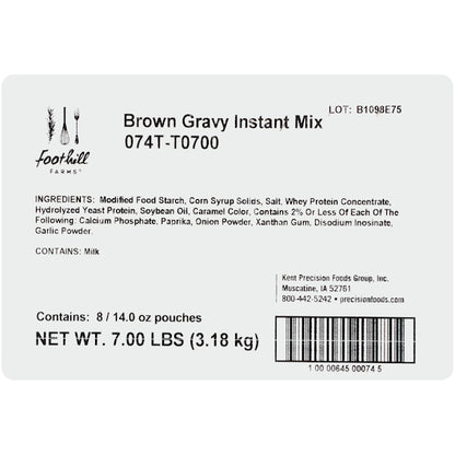 Foothill Farms Instant Brown Gravy Mix, 8 x 14 oz Case - DOT product image 6