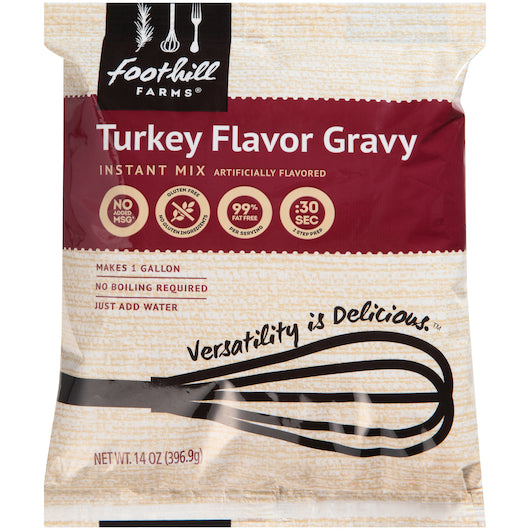 Foothill Farms Turkey Gravy Mix, 8 x 14 oz Case - Condiments & Sauces