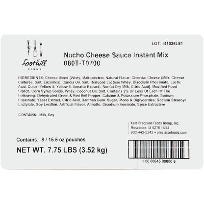 Foothill Farms Add Water Nacho Cheese Sauce Mix, 8 x 16 oz Case - DOT product image 6