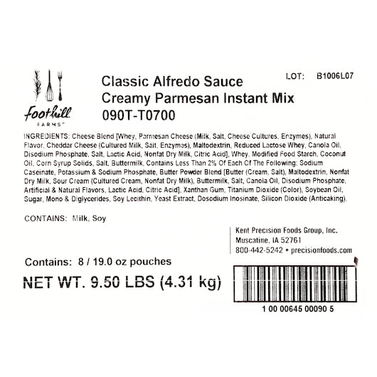 Instant Classic Alfredo Sauce Mix, 8 x 19 oz Case - DOT product image 6