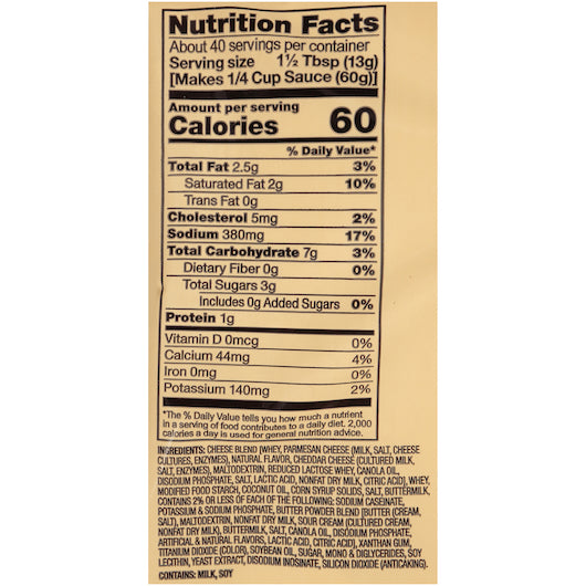 Instant Classic Alfredo Sauce Mix, 8 x 19 oz Case - DOT product image 7