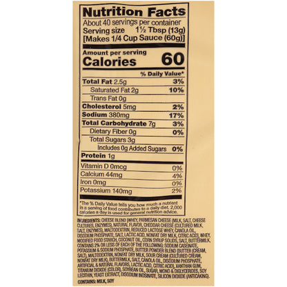 Instant Classic Alfredo Sauce Mix, 8 x 19 oz Case - DOT product image 7