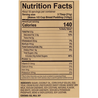 Foothill Farms Gluten Free No Trans Fat Add Bread & Bake Bread Pudding Dessert Mix, 8 x 20.32 oz Case - DOT product image 8