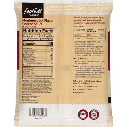 Trans Fat Free Add Water Monterey Jack Cheese Sauce Mix, 8 x 15.5 oz Case - DOT product image 5