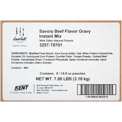Foothill Farms Savory Beef Flavor Gravy Mix, 8 x 14 oz Case - DOT product image 3