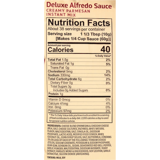 Alfredo Deluxe Sauce Deluxe Alfredo Sauce, 8 x 14 oz Case - DOT product image 7