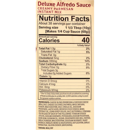 Alfredo Deluxe Sauce Deluxe Alfredo Sauce, 8 x 14 oz Case - DOT product image 7