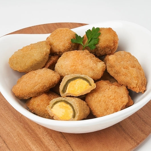 Comarco Breaded Jalapeno Peppers With Cheddar Cheese, 1 x 12 lb Case - Frozen Snacks & Appetizers
