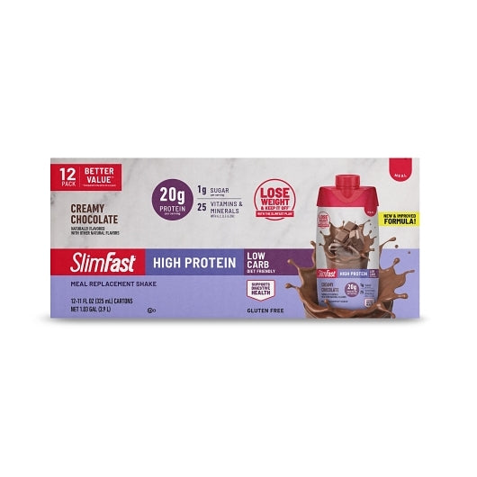 Slimfast High Protein Creamy Chocolate Meal Replacement Shake, 1 x 1 lb Case - Candy & Confections