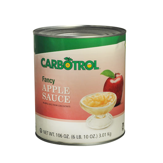 Carbotrol Applesauce, 6 x 105 oz Case - Dried Fruit & Fruit Snacks