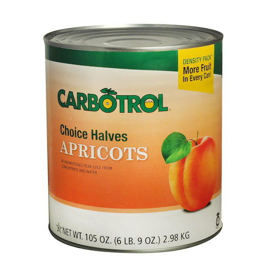 Carbotrol Unpeeled Apricot Halves, 6 x 105 oz Case - DOT product image 7