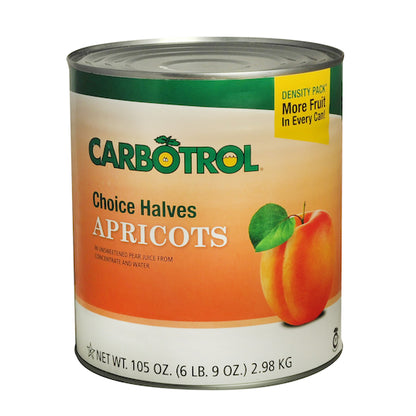 Carbotrol Unpeeled Apricot Halves, 6 x 105 oz Case - DOT product image 7