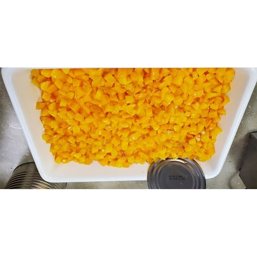 Carbotrol Choice Yellow Clingstone Diced Peaches, 6 x 105 oz Case - DOT product image 2