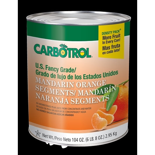 Carbotrol Mandarin Oranges, 6 x 104 oz Case - Dried Fruit & Fruit Snacks