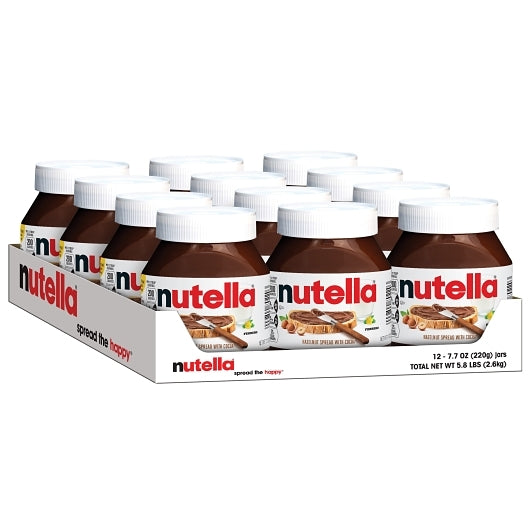 Nutella Hazelnut Spread Jar, 12 x 7.7 oz Case - Snacks