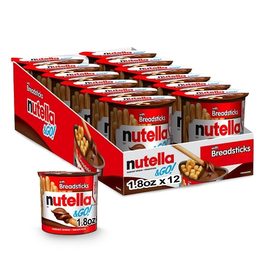 Nutella Hazelnut Spread With Breadsticks, 4 x 12 x 1.8 oz Case - DOT product image 6